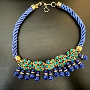 Banana Republic blue beaded and rope necklace